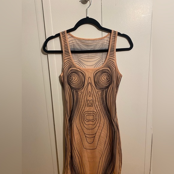 Sheer abstract Mini Dress - Picture 3 of 6